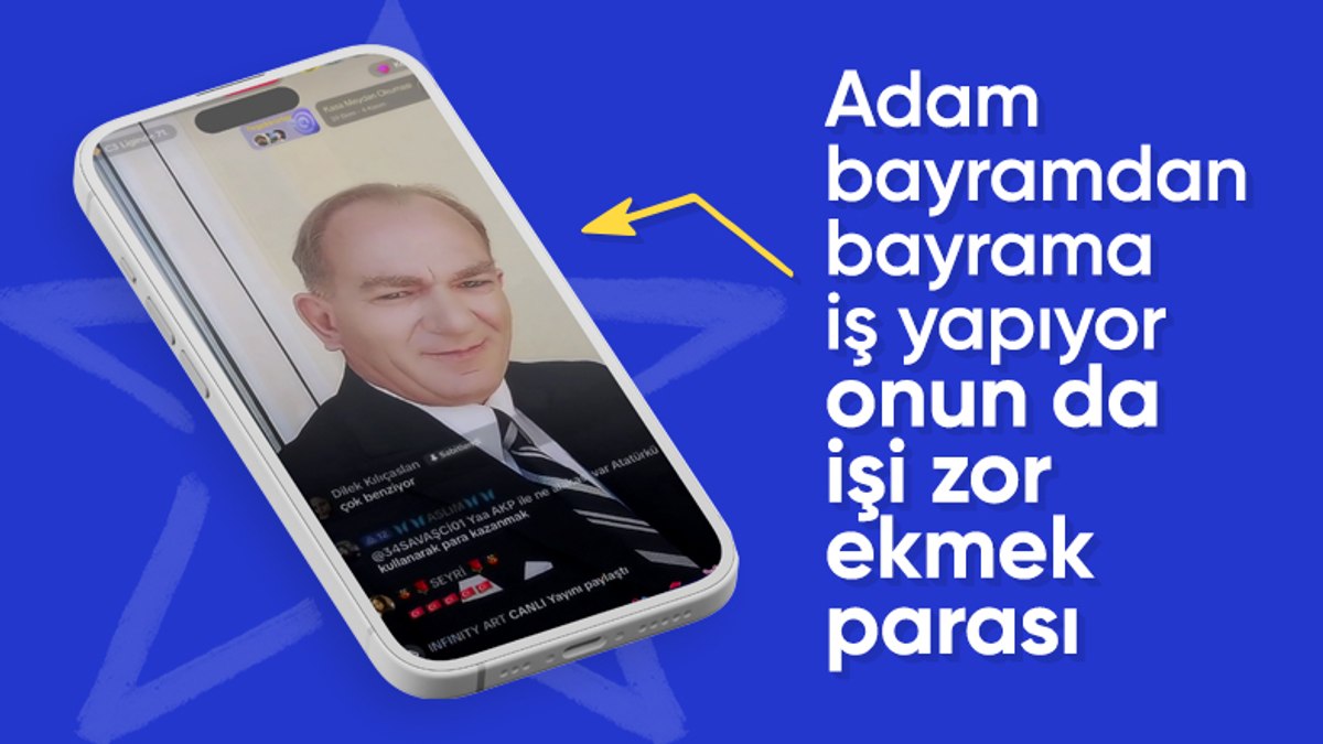 Atatürk’e benzeyen adam 29 Ekim’de yayın açıp para topladı